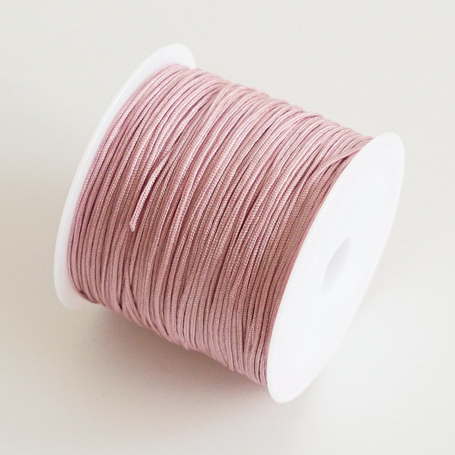 디어플레이스 나일론 매듭실 매듭끈 0.8mm 팔찌 만들기 재료, 1개, [37번 그레이핑크] x 50m