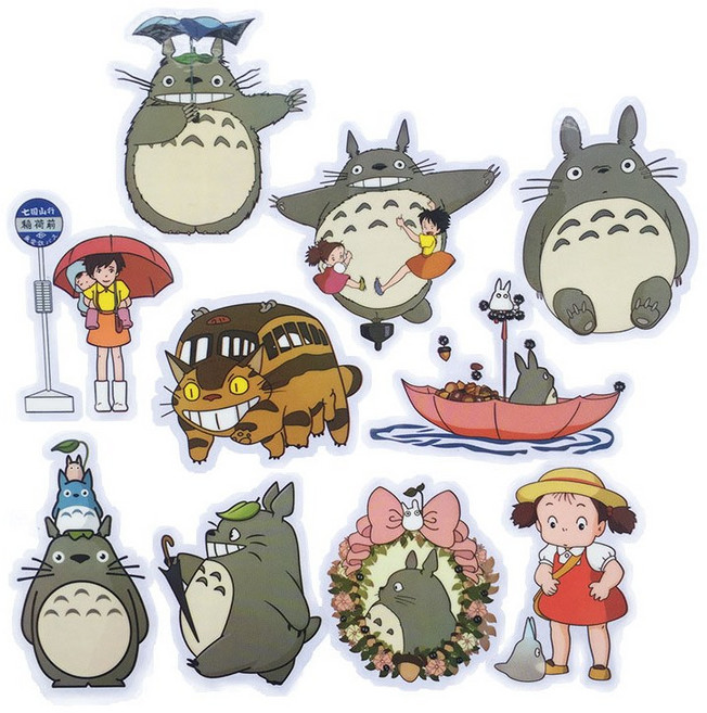 [Big사이즈] 캐릭터 투명 스티커 노트북 캐리어 꾸미기 데코스티커 60여종, 39.토토로