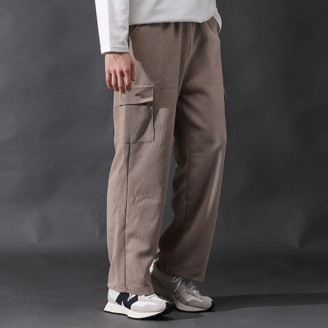 후앙스 소프트 츄러스 코듀로이 와이드 카고 스판 팬츠 GHCP-4606