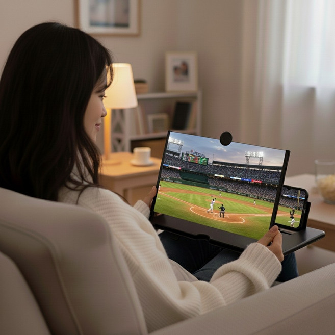 초고화질 휴대폰 화면 확대스크린, 14인치, 블랙