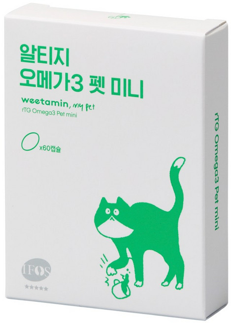 위타민펫 오메가3미니 반려동물영양제, 60정, 오메가3, 1개