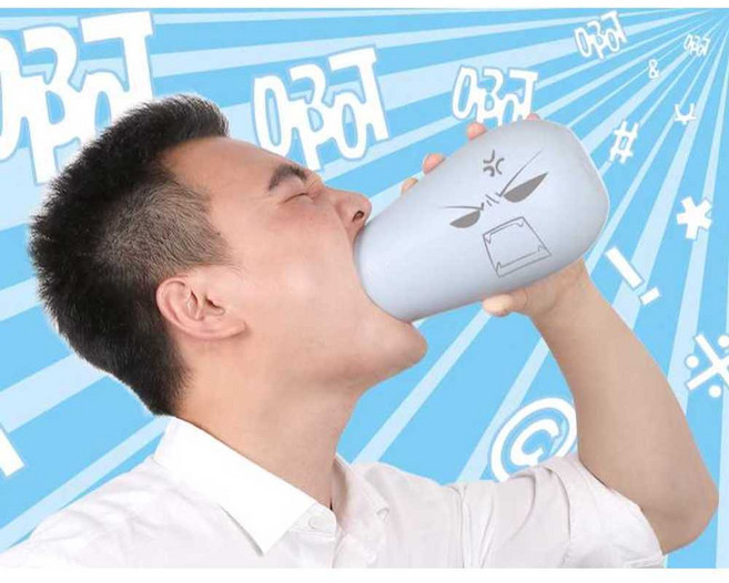 소리지르는 고함 항아리 스트레스 해소 장난감 발성 보컬 연습 하늘색 소리 지르는 냄비