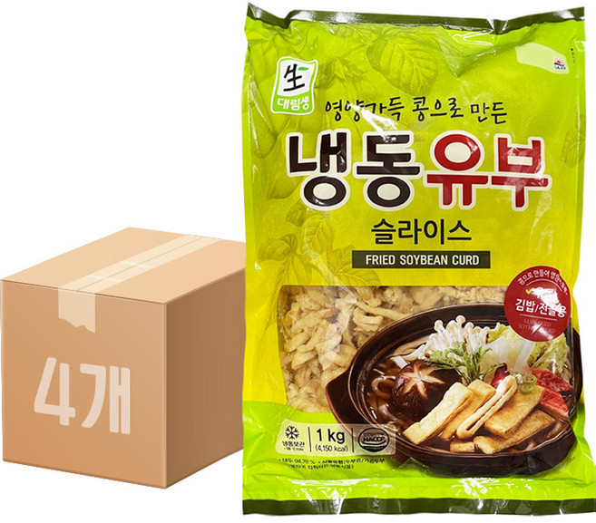 대림 냉동유부슬라이스1kg, 1kg, 4개