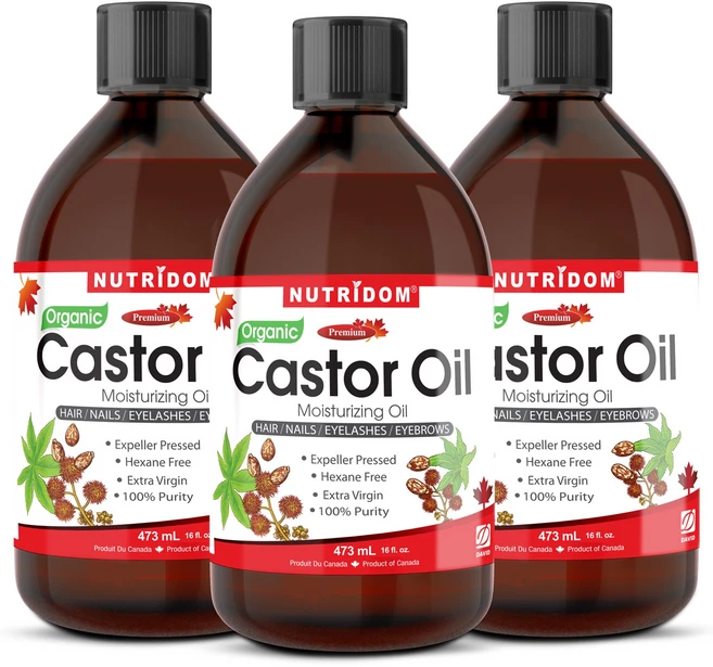 (2병특가) 뉴트리돔 100% 유기농 캐스터 오일 Organic Castor Oil 피마자오일 피마자유 속눈썹 눈썹 모발 및 피부용 473ml 캐나다 직구, 3개 - 쿠팡