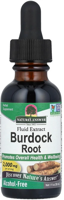 네이처스 앤서 Nature's Answer 우엉 뿌리 액상 추출물 알코올 무함유 2 000mg 30ml1fl oz126104원산지:기타, 1개, 30ml - 쿠팡