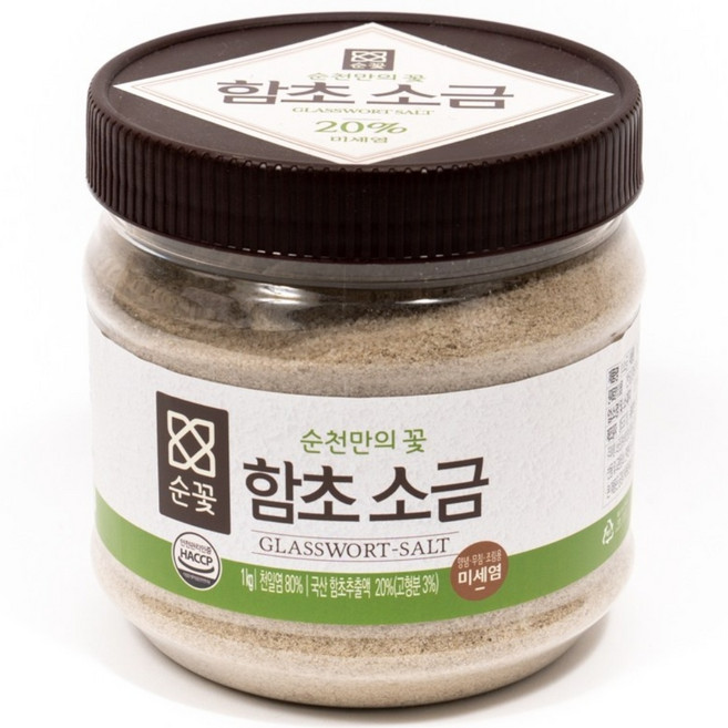 순꽃 함초소금 미세염 단지형 우수천일염사용 유기농함초 HACCP, 1개, 1kg