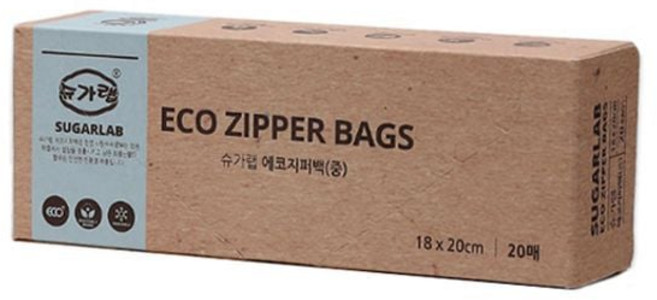 슈가랩 에코 지퍼백 중형 20매 jme*0795zH, 1개