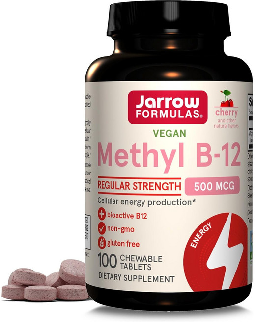 Jarrow FORMULAS 賈羅公式 甲基B12口含錠 500mcg 櫻桃口味, 100顆, 1罐