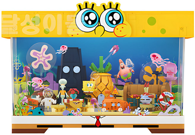 AREAX 스폰지밥 비키니시티 블록, 1개