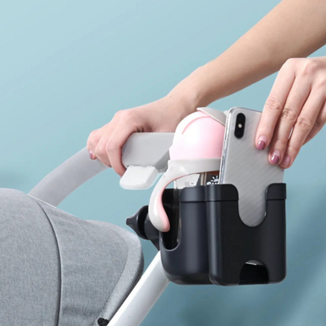 두손을 자유롭게 각도조절 유모차 개모차 자전거 2in1 컵휴대폰 홀더 2P, 단품