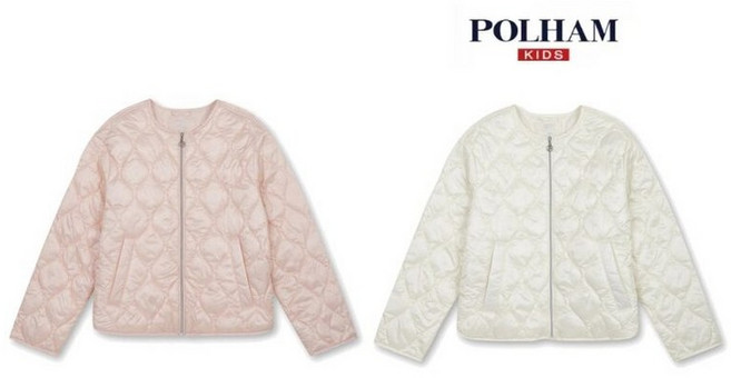 매장정품 POLHAM 폴햄 여아) 다운필 라이트 라운드넥 점퍼PKG1JP2010 1367477