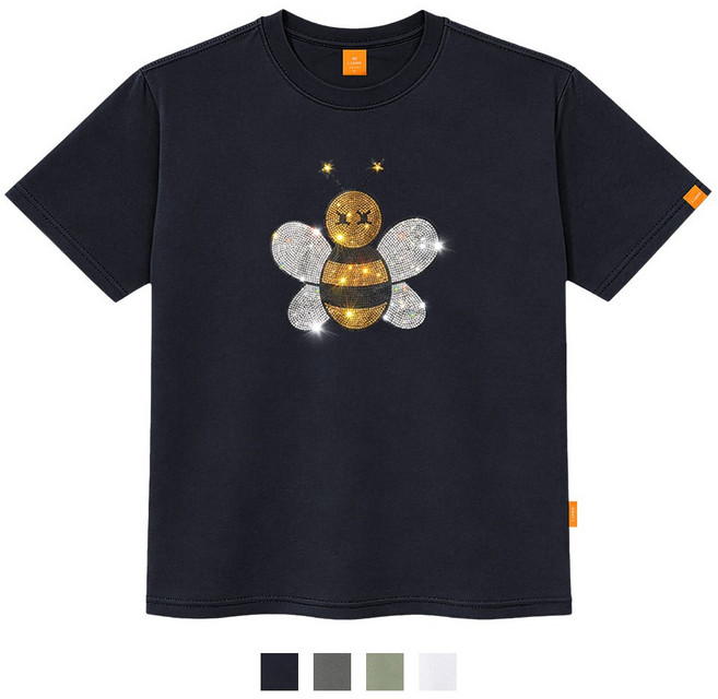 엘라모 큐빅허니비 반팔 티셔츠 남녀공용 빅사이즈 S~4XL