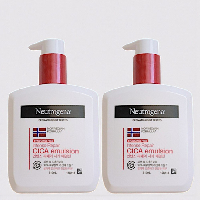 뉴트로지나 인텐스 리페어 시카 에멀젼 바디로션, 310ml, 2개