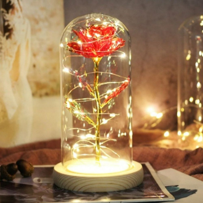 유리돔 LED 장미, 블루