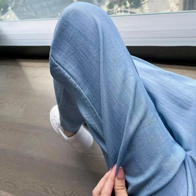 삼제태전 여성 텐셀 청바지 여름 얇은 소재 일자핏 부드럽고 편안한 캐주얼 일상