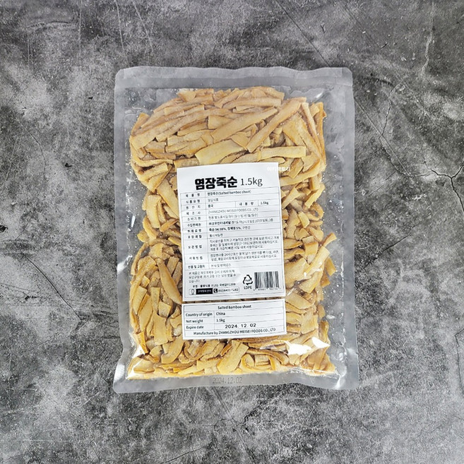 염장 멘마(소금 염장 죽순 절임) 라멘토핑, 1개, 1.5kg