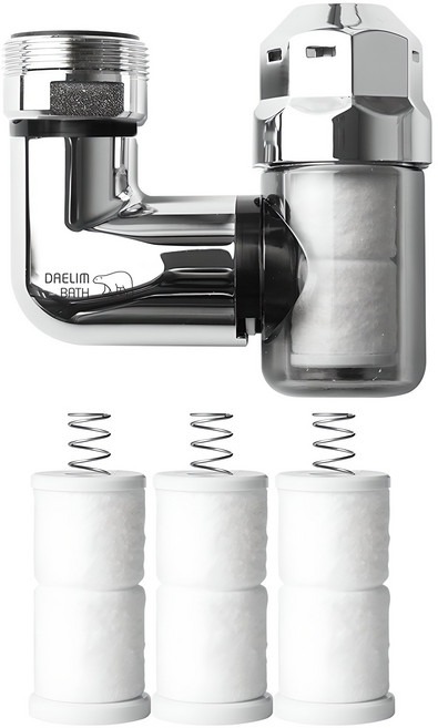 대림바스 세면대 회전형 필터탭 본품 + 리필 3p, 1세트