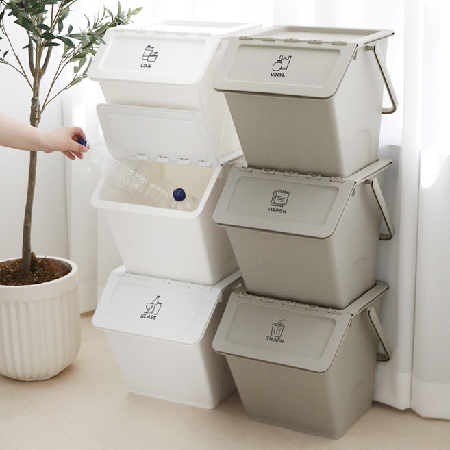 모던데일 더 깊어진 재활용 분리수거함, 화이트