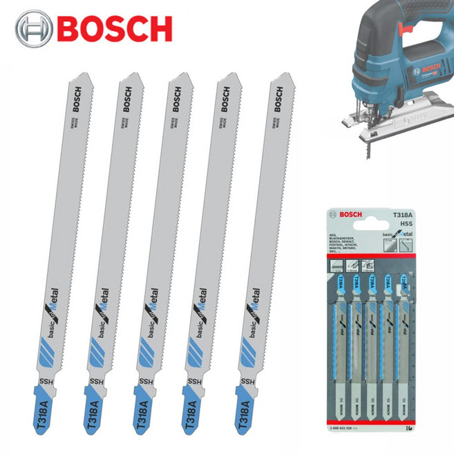 보쉬 철재용 직소날 T318A 직선 절단용 전장132mm 5개입