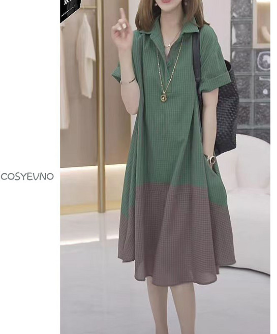 COSYEVNO 여성 원피스 여름 스커트 빅사이즈 원피스 루즈핏 패션