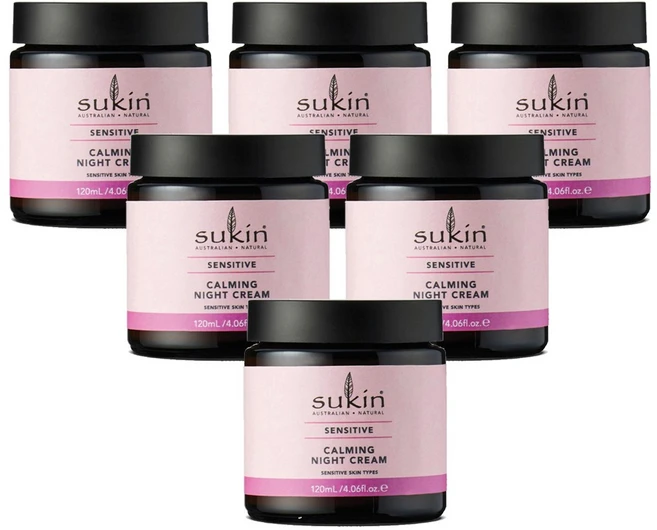 수킨(Sukin) 수킨 센시티브 카밍 나이트 크림 120mlX 6개, 720ml, 1세트 - 쿠팡