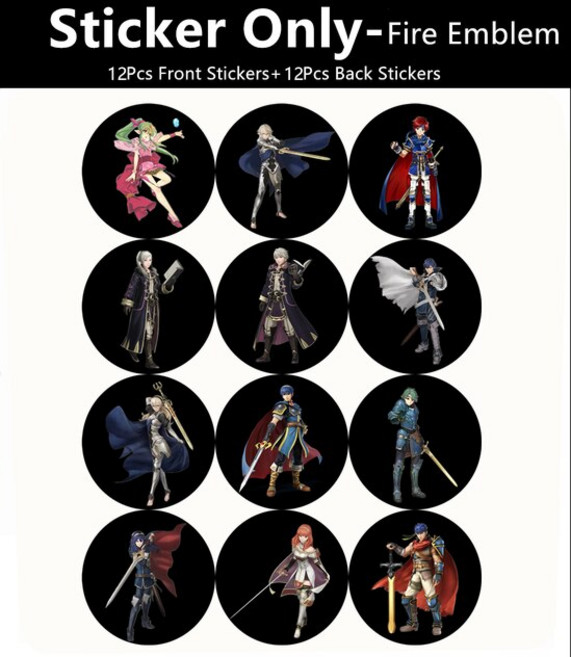 NFC 동전 태그 키 13.56MHz NTAG 215 카드 라벨 RFID 초경량 25mm 직경 원형 상자 Tagmo 용 20 개, 10 Fire Emblem Sticker