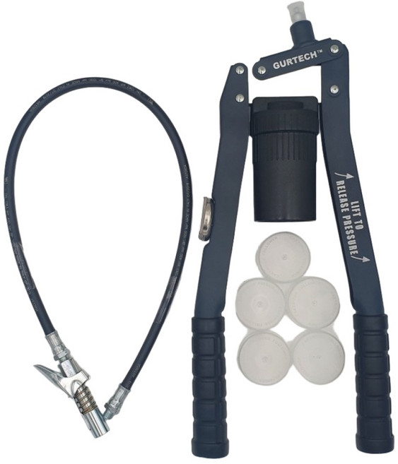 지커플러 구찌 장착 구리스카트리지 사용 주입기 자석 레버 구리스건 (카트리지별도), 1개