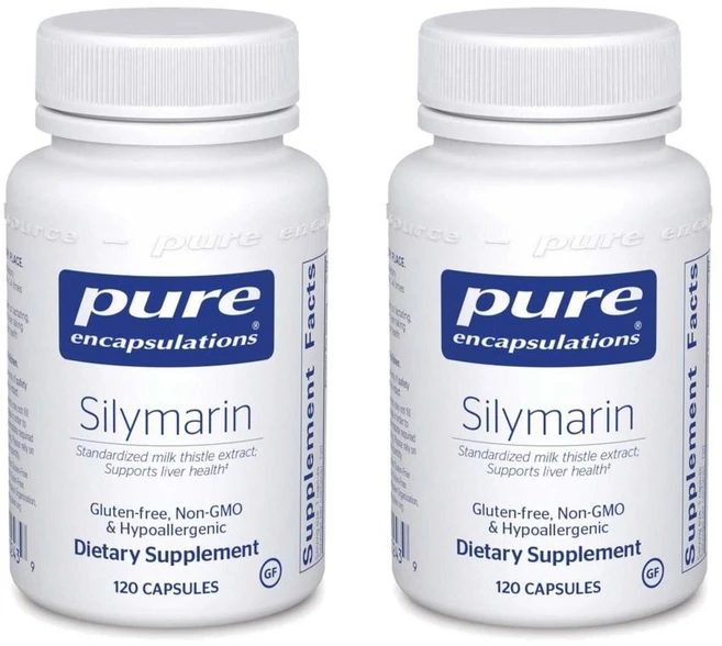(미국직배) 퓨어 인캡슐레이션 실리마린 밀크시슬 250mg 120캡슐 2개 Pure Encapsulations Silymarin Hypoallergenic Supplement wi, 120정 - 쿠팡