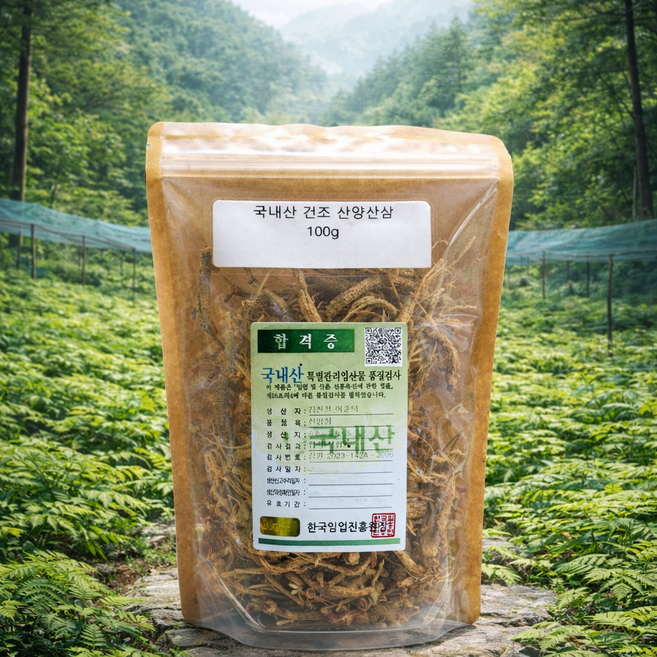 국내산 건조 산양삼, 1개, 100g