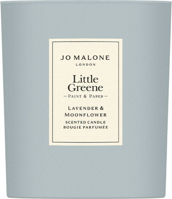 【JO MALONE】 Little Greene 200g 香氛蠟燭 薰衣草與月光花 居家香氛 蠟燭 薰衣草 月光花 月亮花, 藍色, LAVENDER & MOONFLOWER