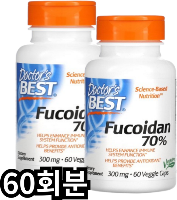 닥터스베스트 후코이단 70% 베지테리안 캡슐, 1개, 60회분