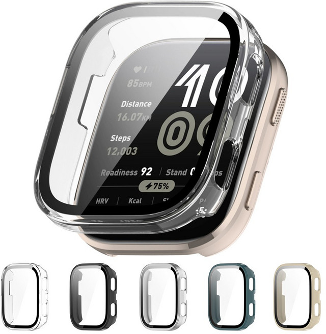 어메이즈핏 빕6 케이스 풀커버 투명 클리어 강화유리 Bip6, 1개