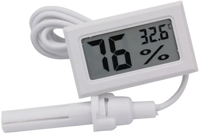 -50 ~ 70C 10% 99% RH LCD 디지털 온도계 테스터 센서 미터 게이지 감지기, 1개, 03 White