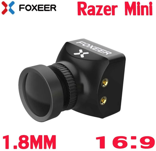 Foxeer Razer Pico Razer Mini Razer Micro Razer NANO 200TVL 4:3 6:9 NTSC PAL 전환 가능 FPV 카메라 RC 드론용, [05] Mini 16 9 Black 18, 1개