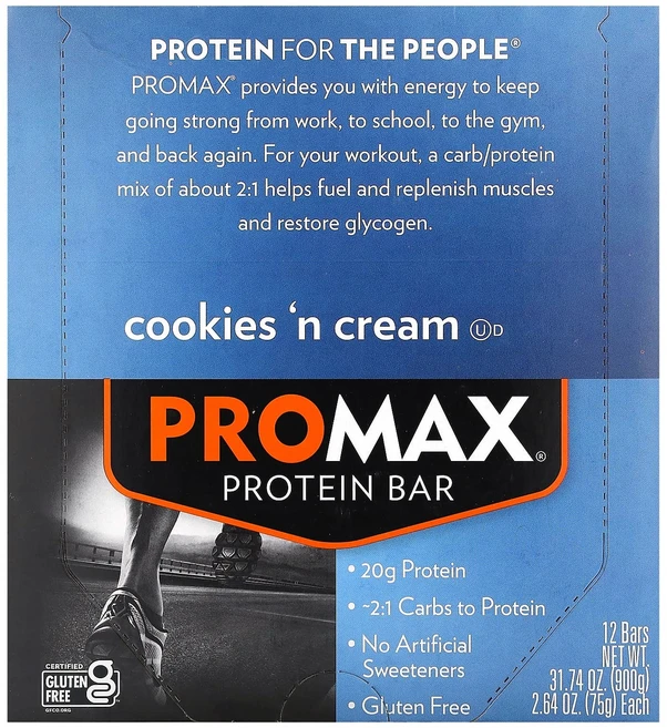 지금 곧 품절됩니다 NuGo Nutrition ProMax 단백질 바 쿠키 앤 크림 12개입 개당 75g(2.64oz) 서둘러주시면 감사하겠습니다, NuGoNutritionProMax단백질바쿠키앤크림12, 75g - 쿠팡