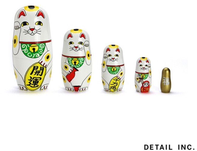 GOODFORIT /日本Detail x Midori Komatsu Lucky Cat招財貓俄羅斯娃娃, 1個