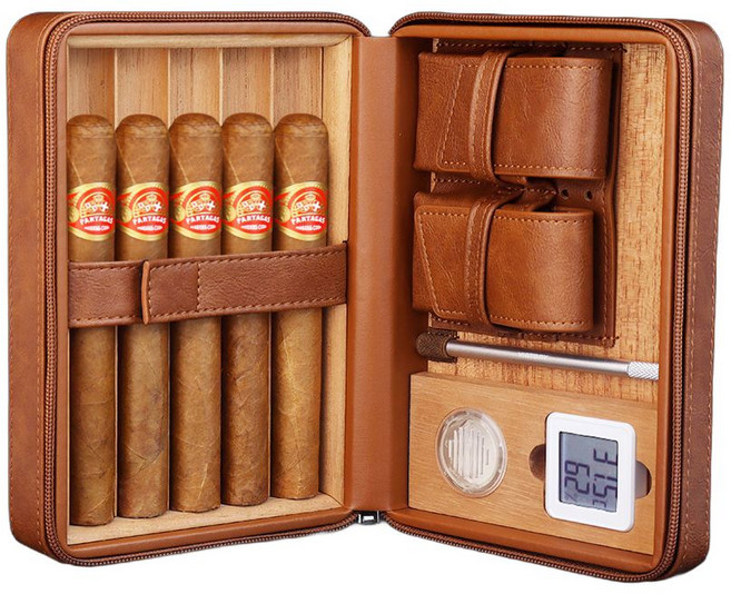 담배 라이터 박스 시가 보관함 휴대용 세트 브라운 5개입싱글박스, A. 브라운 5개입싱글박스, 1개