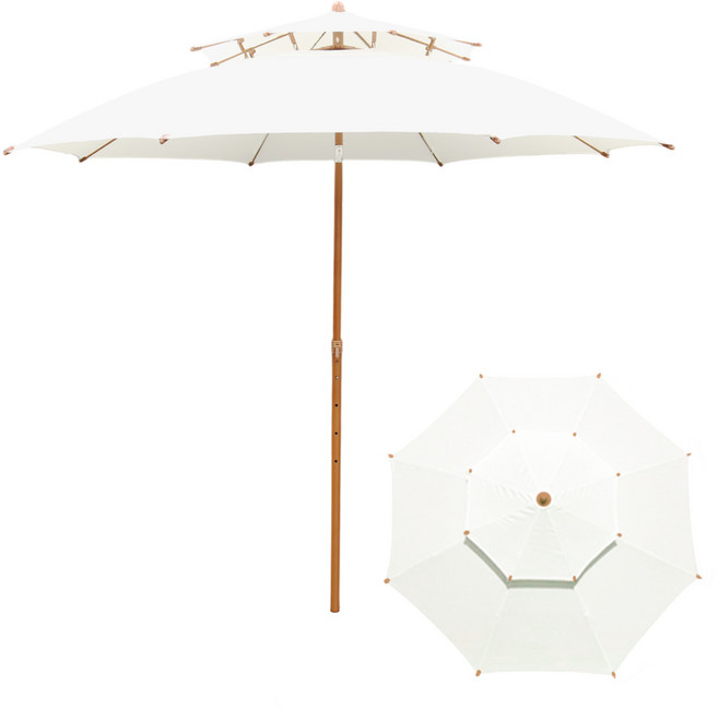 연필트리 특대형 이층 파라솔, 아이보리브라운