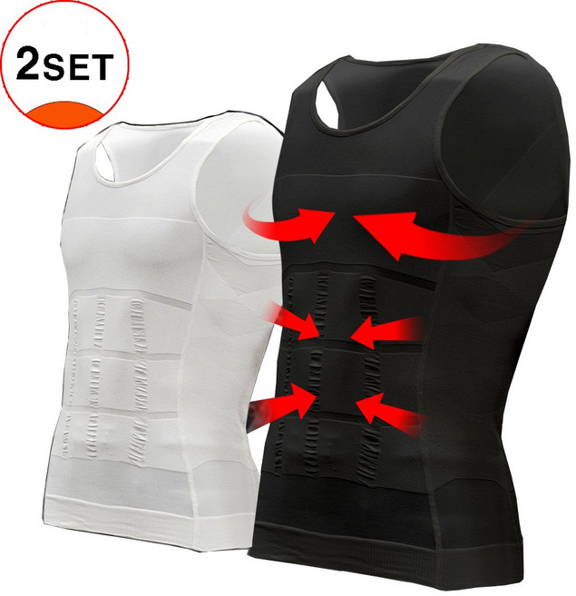 라온피플 울트라 슬림 남자 보정 나시 2종 세트