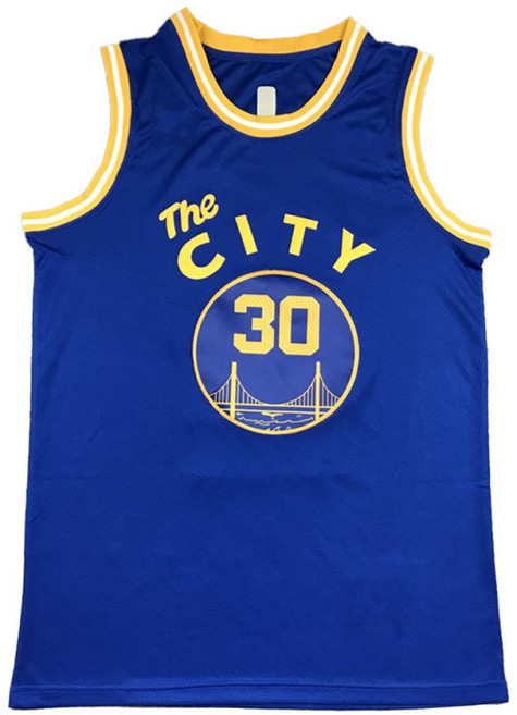 미첼 골든스테이트 워리어스 CITY 유니폼 반티 져지 30번 블루