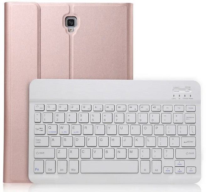 삼성 갤럭시 탭 S4 케이스 T830 커버, 스페인어 키보드, 로즈골드 키보드