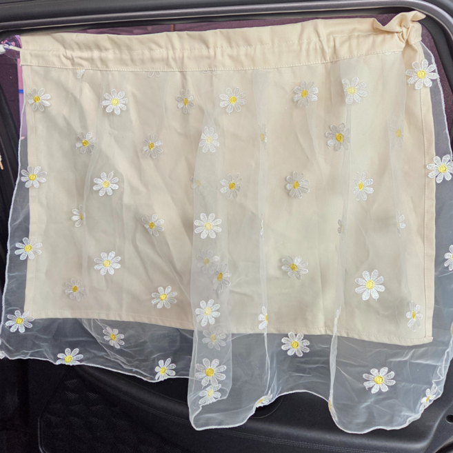 몽드네 차량 햇빛가리개 흡착 커튼, 데이지 쉬어, 1개