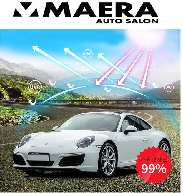 마에라 썬팅 필름 자외선 차량용 열차단 현대 자동차 올뉴 투싼TL FL SUV RV 승합, 02 15%(약간어두움), 04열차단90%