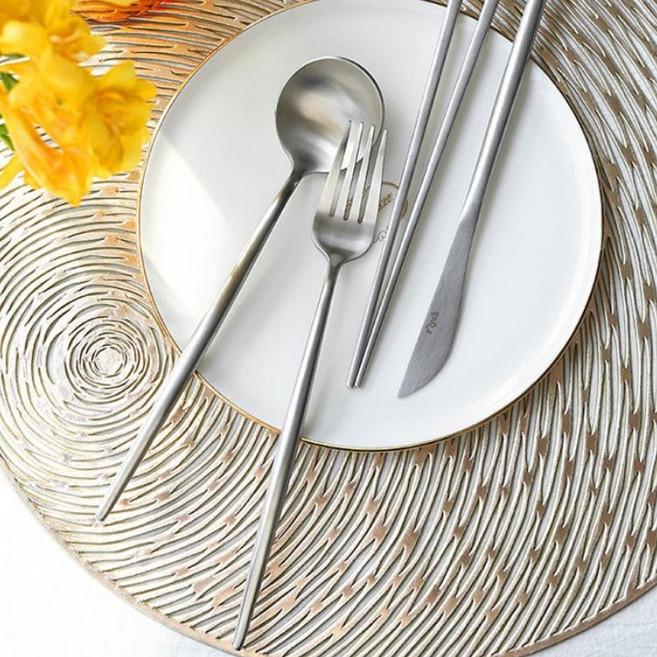 에슐리 모던 무광 커트러리 디너1인세트, 실버, 1개