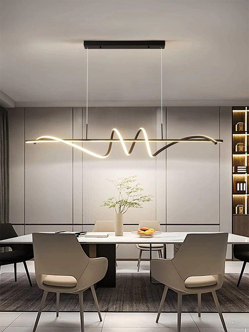 6인용 식탁등 북유럽 우드 조명 고퀄리티 라이트 무드등 블랙 100cm 백색광, 3088-화이트-3색 변광