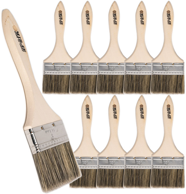 다용도 작업용 붓 수성 유성 방수작업 붓 도장 막붓, 10개