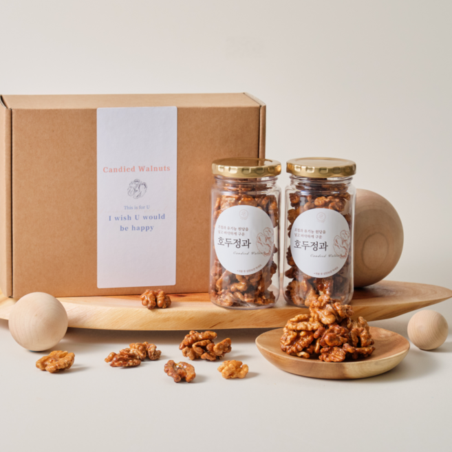 호두정과 선물세트 호두강정 부모님 거래처선물, 2개, 90g