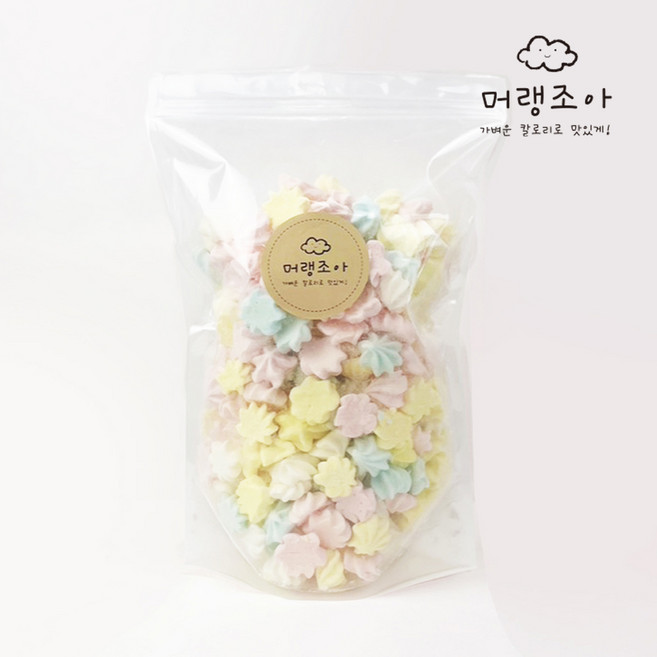 머랭조아 머랭쿠키 대용량 대형지퍼팩 200g, 1_솜사탕 (지퍼팩) 200g, 1개