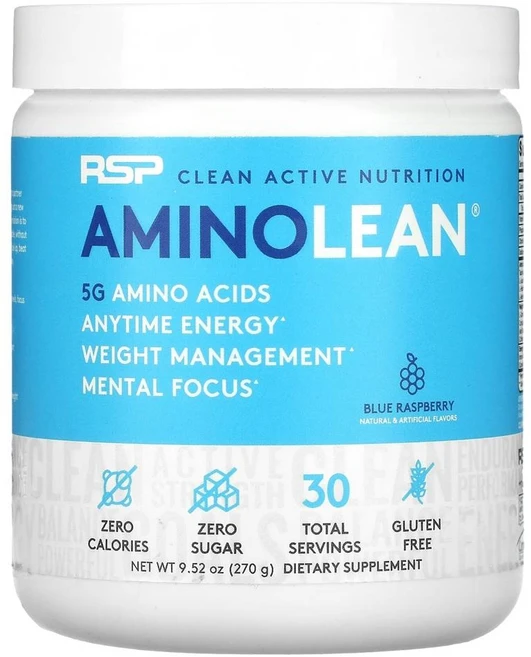 RSP 뉴트리션 아미노린 블루 라즈베리 RSP Nutrition AminoLean Blue Raspberry 270g, 1개 - 쿠팡