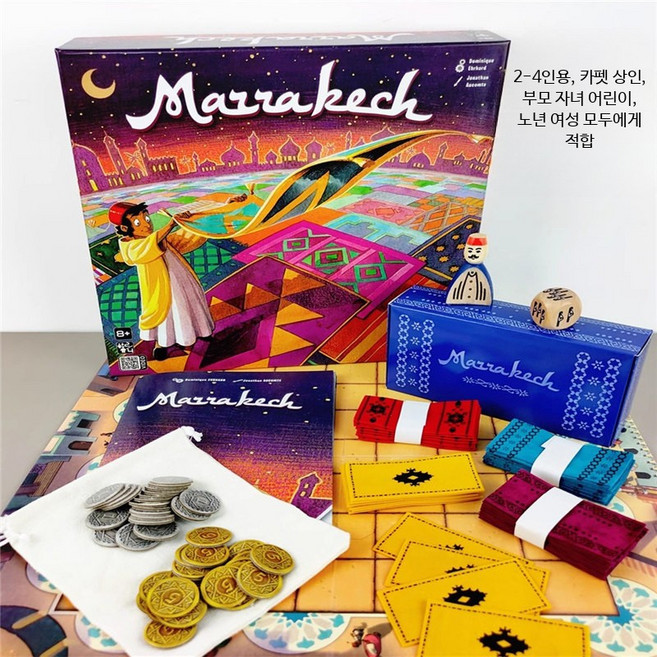 전략 보드게임 마라케시 성인 파티용 영토 점령 캐주얼, A_카펫 상인, 1개